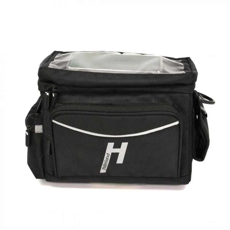 Haberland Lenkertasche 8l Max schwarz - geräumige Lenkertasche für Alltag und Tour