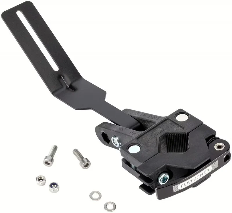 Pletscher Gepäckträger Quick-Rack 28-29 Zoll - robuster Aluminium-Gepäckträger mit Federklappe, werkzeugloser Schnellmontage an Sattelstütze Ø 25-32 mm und Ausfallende, schwarz, bis 25 kg Tragkraft