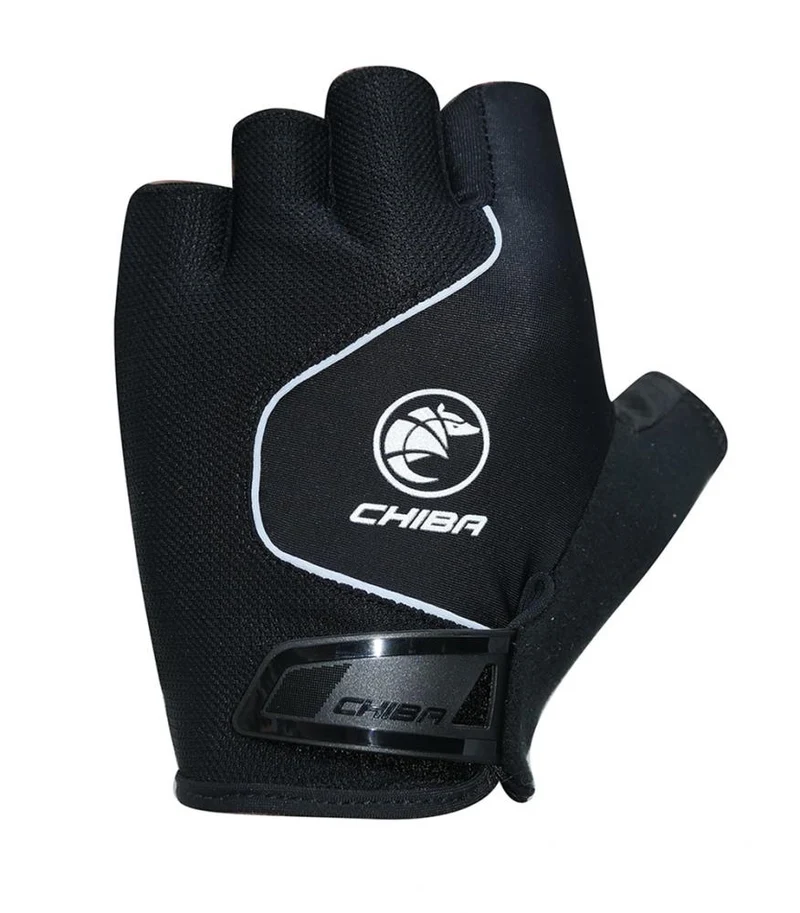 CHIBA Cool Air - Radhandschuhe kurz, schwarz, Größe M, atmungsaktiv, Gelpolsterung