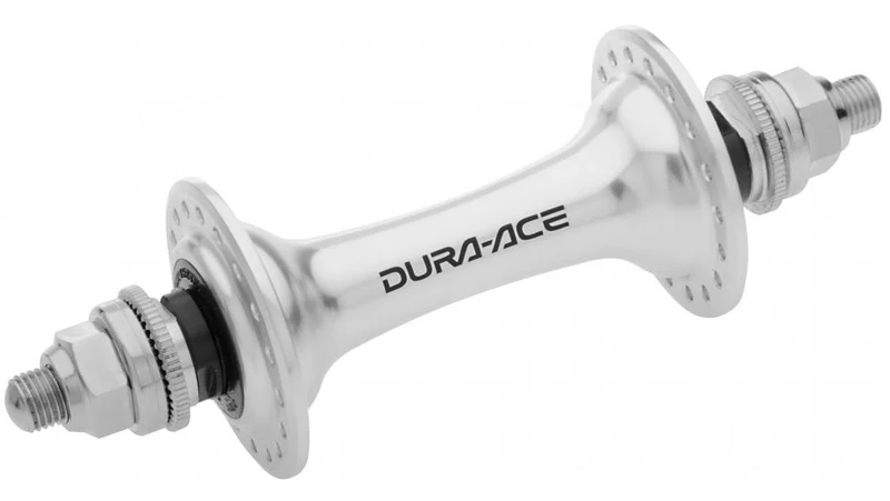SHIMANO Vorderradnabe DURA-ACE TRACK HB-7710 28 Loch Vollachse m. Muttern, Silber
