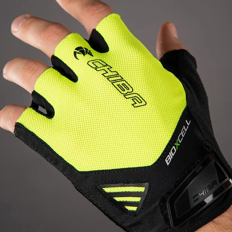 CHIBA BioXCell Air - Radhandschuhe neongelb, XL, gepolstert, atmungsaktiv
