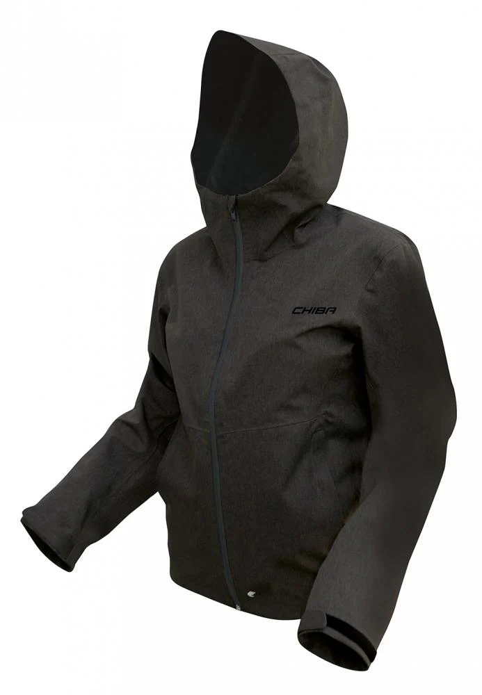 CHIBA Rainjacket Herren - wasserdicht, winddicht, atmungsaktiv, schwarz, XL