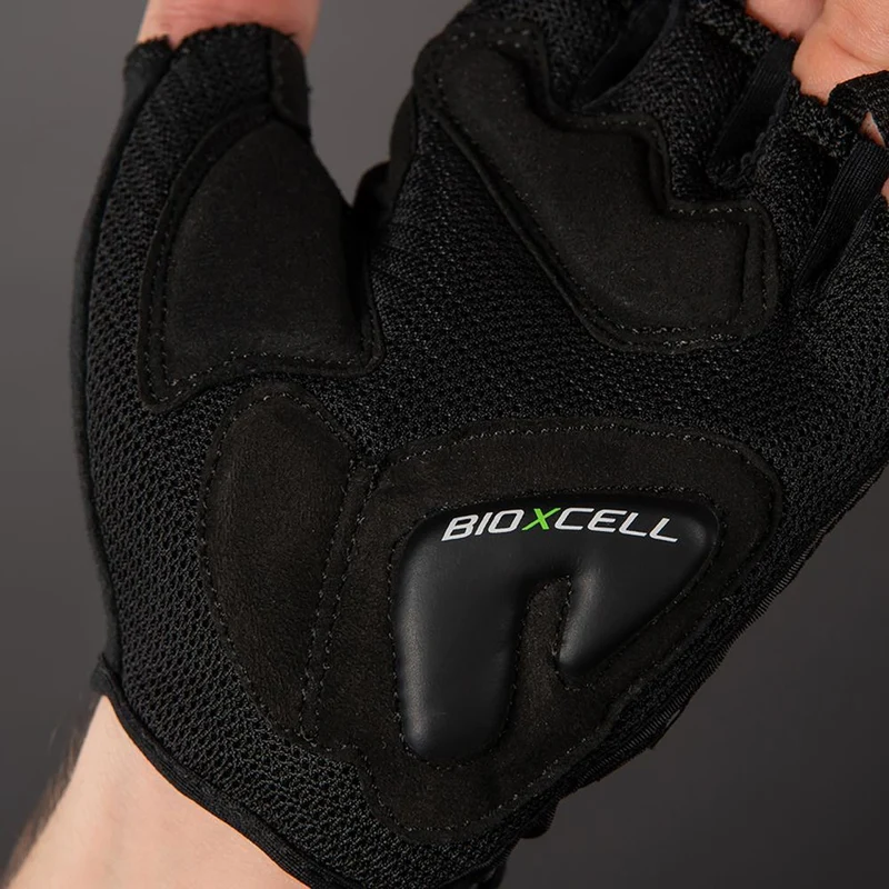 CHIBA BioXCell Air - Radhandschuhe kurz, schwarz, S, atmungsaktiv mit BioXCell Gelpolsterung