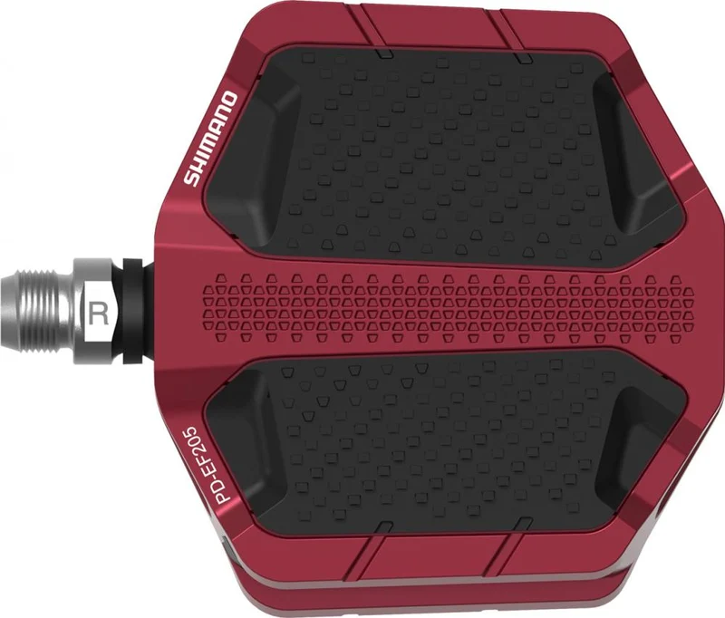 SHIMANO Pedal PD-EF205 Rot Flat Pedal - Radsport, Rot