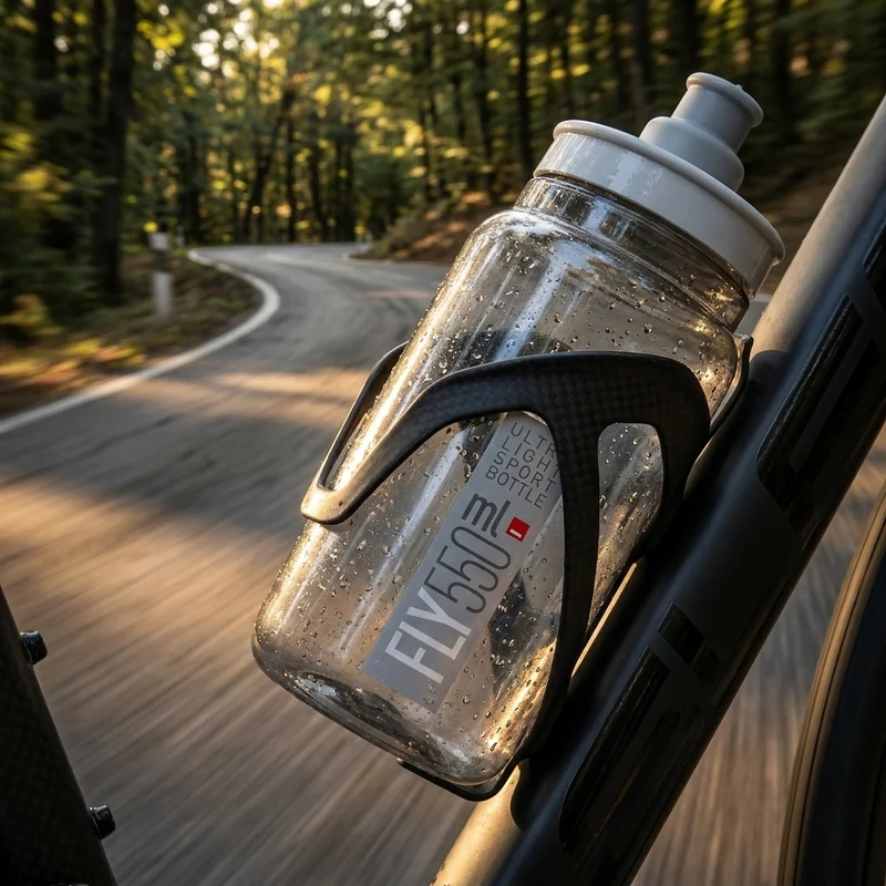 Elite Trinkflasche Fly 550 ml klar grau