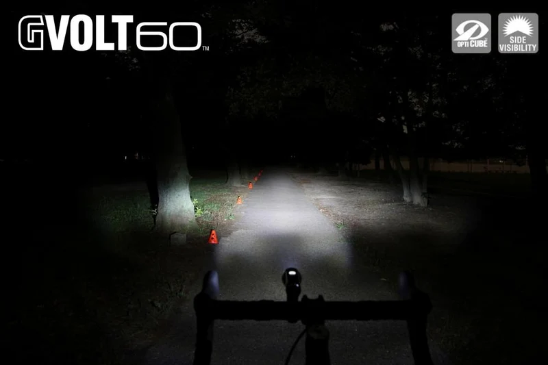 CATEYE Frontlicht GVolt 60 - HL-EL550GN 60 - starkes, USB-aufladbares Fahrradlicht