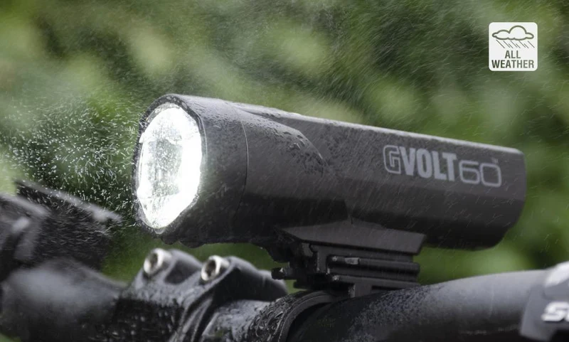 CATEYE Frontlicht GVolt 60 - HL-EL550GN 60 - starkes, USB-aufladbares Fahrradlicht