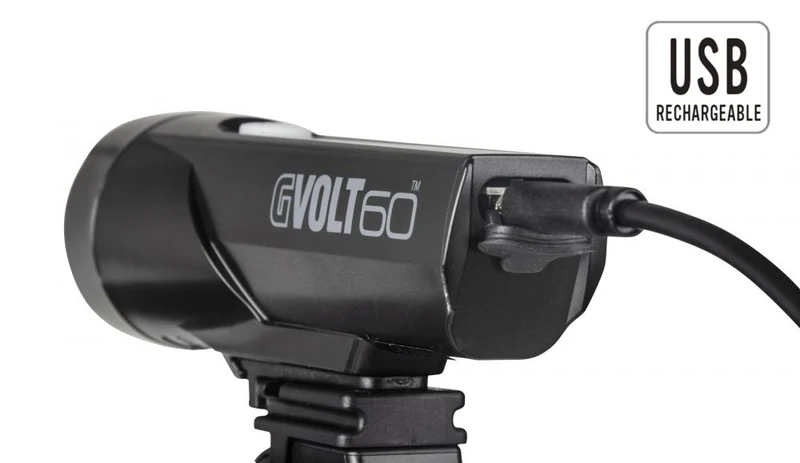 CATEYE Frontlicht GVolt 60 - HL-EL550GN 60 - starkes, USB-aufladbares Fahrradlicht
