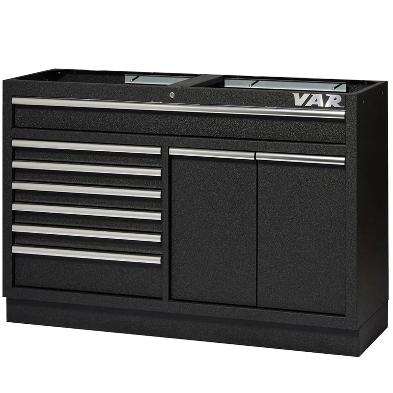 VAR Doppelt breiter Unterschrank MO-52612 Black 1250x400 mm Black - modularer Stauraum für die Werkstatt
