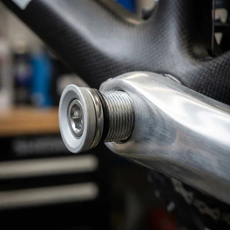 SHIMANO Kurbelbefestigungsschraube FC-R345 M8x1 Silber - sichere Kurbelmontage