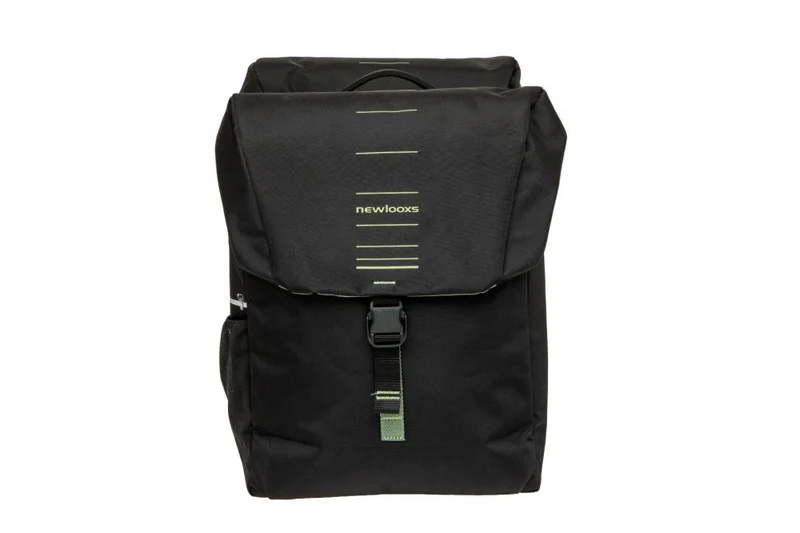 New Looxs Doppelpacktasche Vigo Double RT 2 2×18 l Black Green - geräumige Snapit 2.0 Gepäckträgertasche