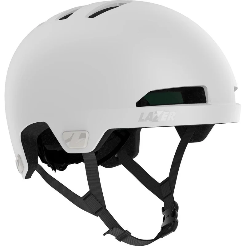 LAZER Helm Maze Jr KinetiCore Kids Matte White Unisize - sicherer Kinderhelm mit Sticker-Set