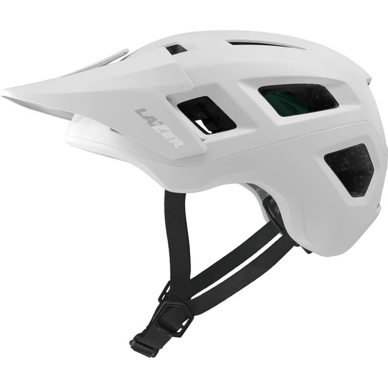 LAZER Helm Coyote KinetiCore MTB Matte Full White (S) - sicherer Trail-Helm mit Top-Belüftung
