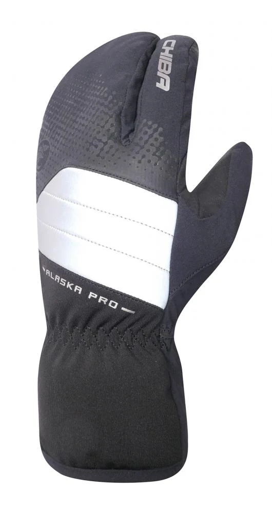 CHIBA Alaska Pro - wasserdichte Radhandschuhe Lobster-Stil, schwarz, Größe M