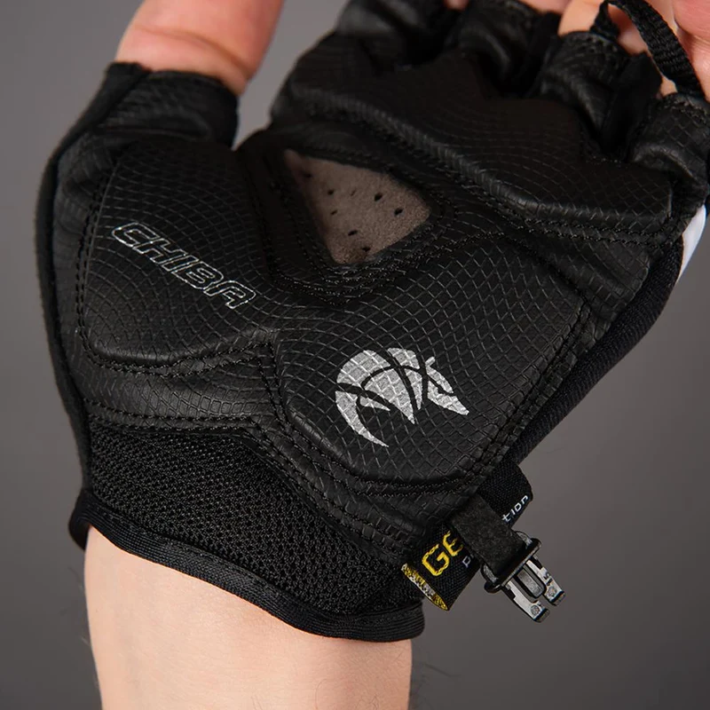 CHIBA Gel Premium - Radhandschuhe schwarz XXL mit Poron-Gelpolsterung