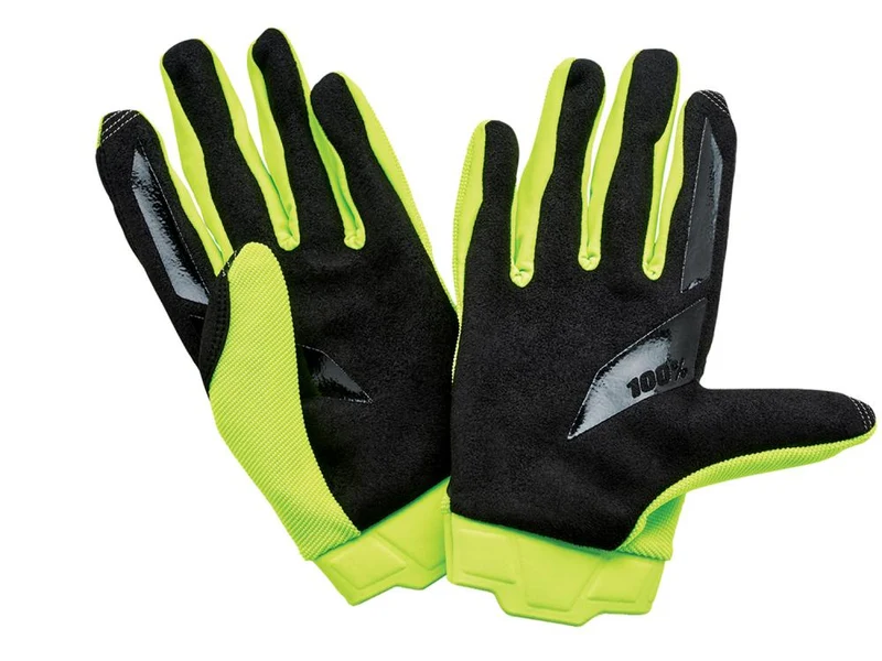 100% Ridecamp Gloves L fluo yellow - atmungsaktive MTB-Handschuhe mit Top-Grip