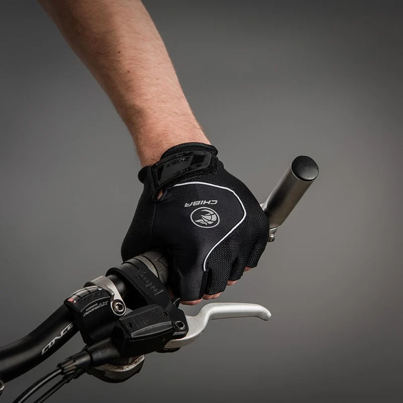CHIBA Cool Air - Radhandschuhe kurz, schwarz, Größe L, atmungsaktiv