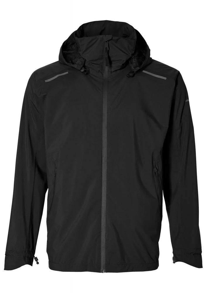 Basil Skane Herren Regenjacke schwarz XL - wasserdicht & atmungsaktiv (10.000 WP/MVP) - T-Fabric mit DWR-Beschichtung ergonomischer Schnitt reflektierend & helmtauglich