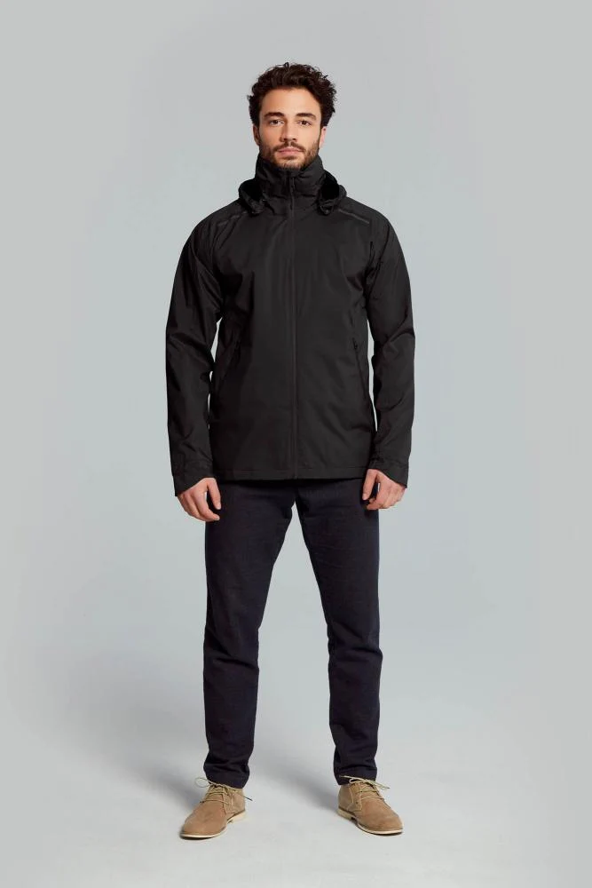 Basil Skane Herren Regenjacke schwarz XL - wasserdicht & atmungsaktiv (10.000 WP/MVP) - T-Fabric mit DWR-Beschichtung ergonomischer Schnitt reflektierend & helmtauglich