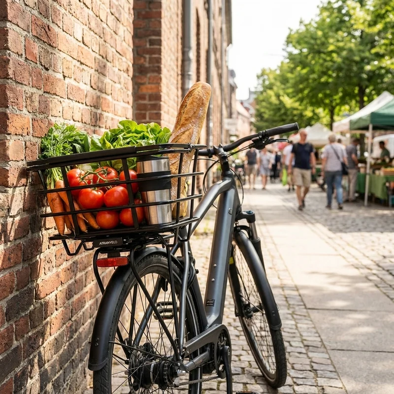 AtranVelo EPIC AVS Fahrradkorb - 18 Liter, Schwarz