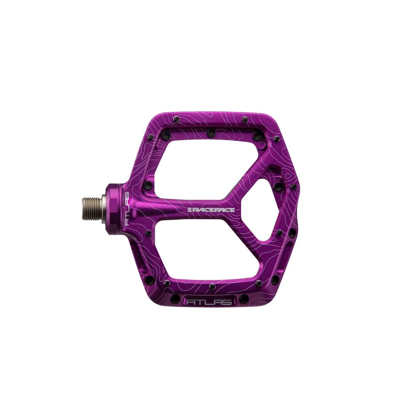 Race Face Atlas Plattform-Pedal, purple lila - High-Performance Flatpedal für Trail & Gravity