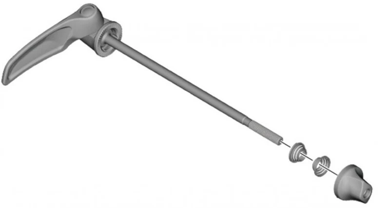 SHIMANO Schnellspanner komplett für FH-MT401 - 174 mm