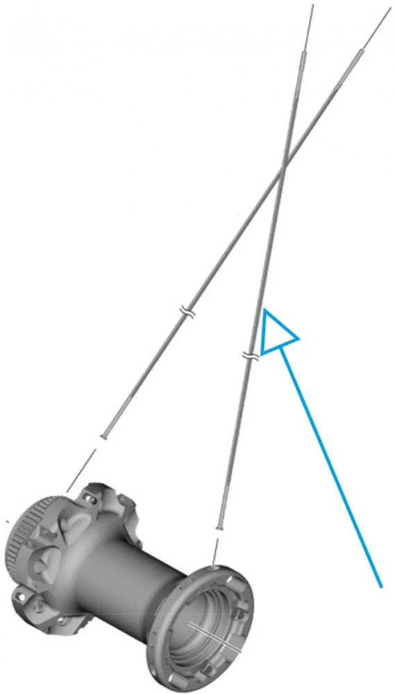 SHIMANO Speiche WH-R9270 VR rechts - für Dura-Ace WH-R9270 Vorderrad, Rennrad, Disc
