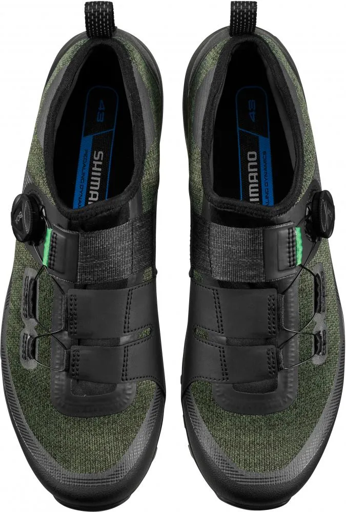 SHIMANO Fahrradschuhe ET701 Herren/Damen MTB FLATPEDAL Größe 42 Fahrradschuhe Grün