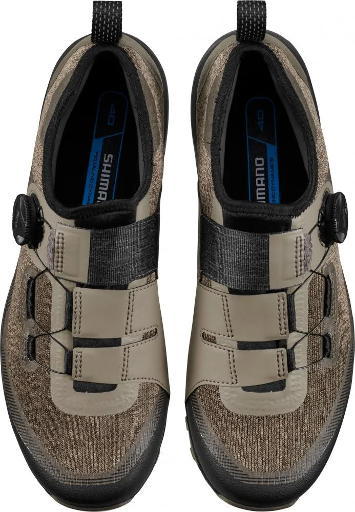 SHIMANO Fahrradschuhe ET701W Damen MTB FLATPEDAL Größe 42 Braun Fahrradschuhe - BOA Verschluss und SPLASHSHIELD