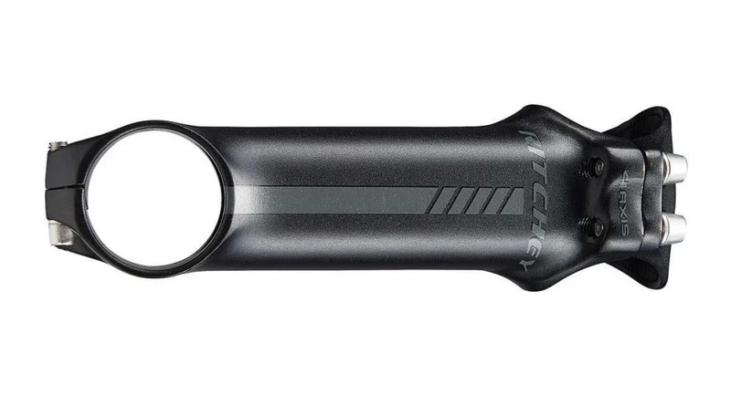 Ritchey Comp 4-Axis-44 Vorbau 1 1/4", 31,8 mm, 130 mm, 17°, BB Black, 44 mm breite 4-Schrauben-Klemmung, 3D-geschmiedetes 6061 Aluminium, diagonal geschlitzte Gabelschaftklemmung