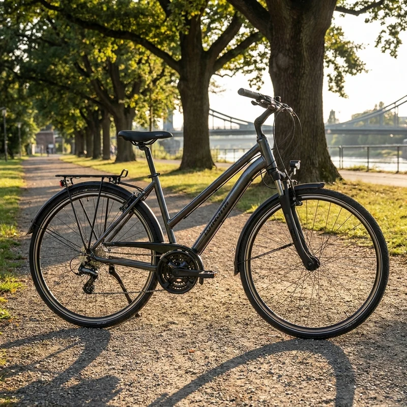 Winora Domingo X21 Mid Trekkingrad 28 Zoll 21-Gang Shimano Tourney TX800 Stahlfedergabel 45 Millimeter urban slope light glossy 52 Zentimeter