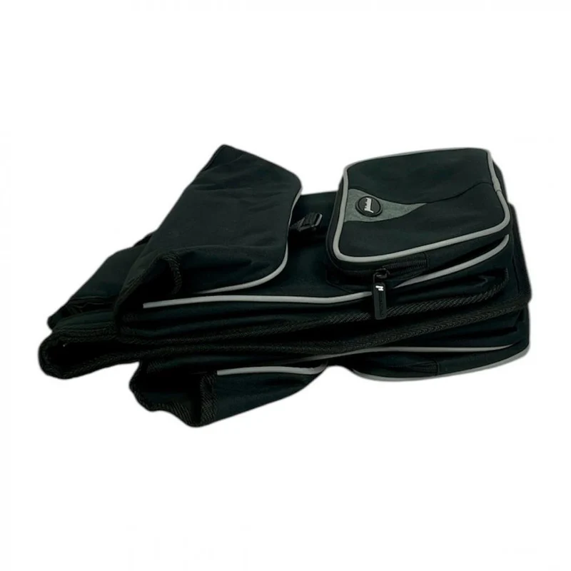 Haberland Doppeltasche Black Line 3.0 33l schwarz - flexible Gepäckträgertasche mit Klappvolumen
