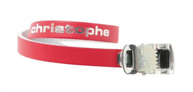 Zéfal Pedalhaken Christophe L XL Pedal Haken Retro Pedalriemen Paar 516 rot 370mm Leder