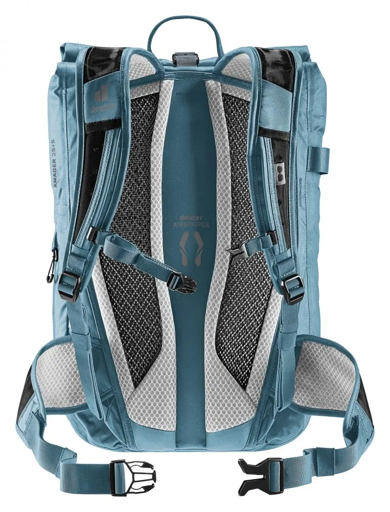Deuter Amager 25+5 Fahrradrucksack 25 Liter Blau - Wasserdicht und Ergonomisch