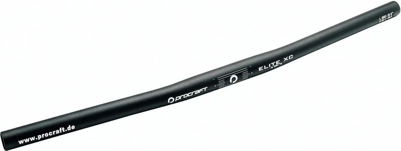 Procraft Lenker Elite XC 25,4 mm/6°/560 mm Schwarz - MTB Flatbar für XC & Offroad