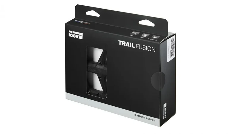 LOOK Plattformpedale Trail Fusion schwarz, Composite Körper, Chromoly-Achse, 8 austauschbare Pins pro Seite, 107 × 105 mm, 1 Paar