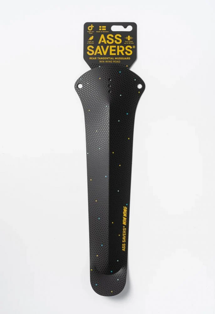 Ass Savers Win Wing 2 Road Praline: Ultraleichter, werkzeugloser Hinterrad-Spritzschutz für Rennräder bis 35 mm Reifenbreite, 375 x 85 mm, einfache Montage