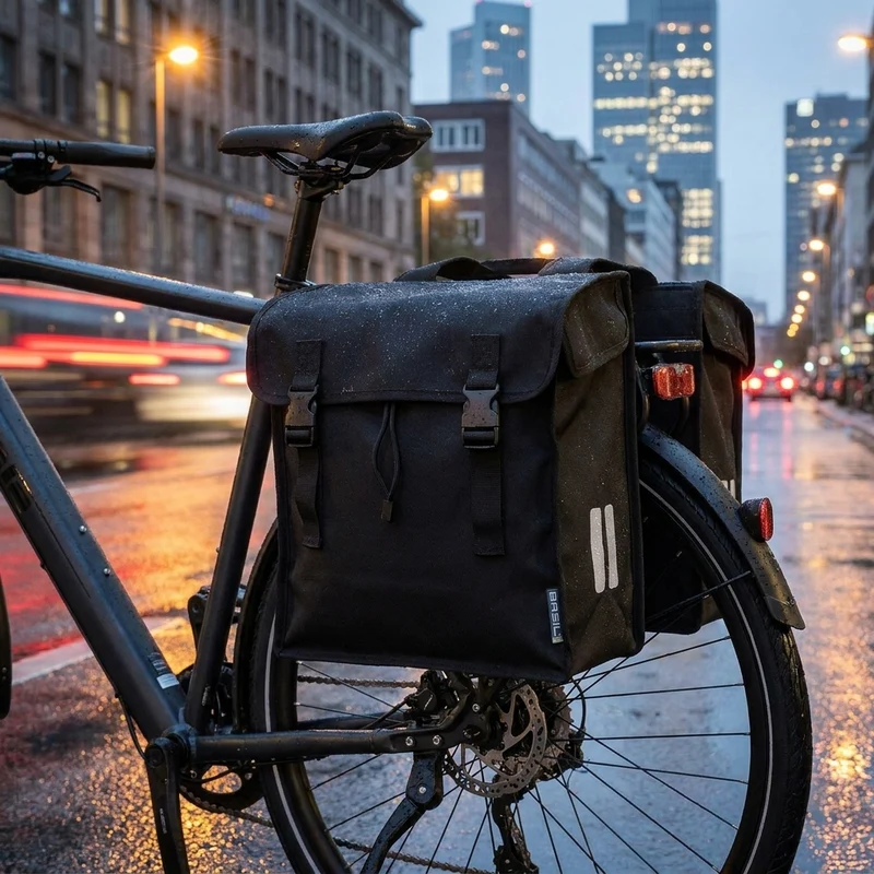 Basil Doppelpacktasche Mara XXL schwarz 18x35x36cm 47l Fahrrad