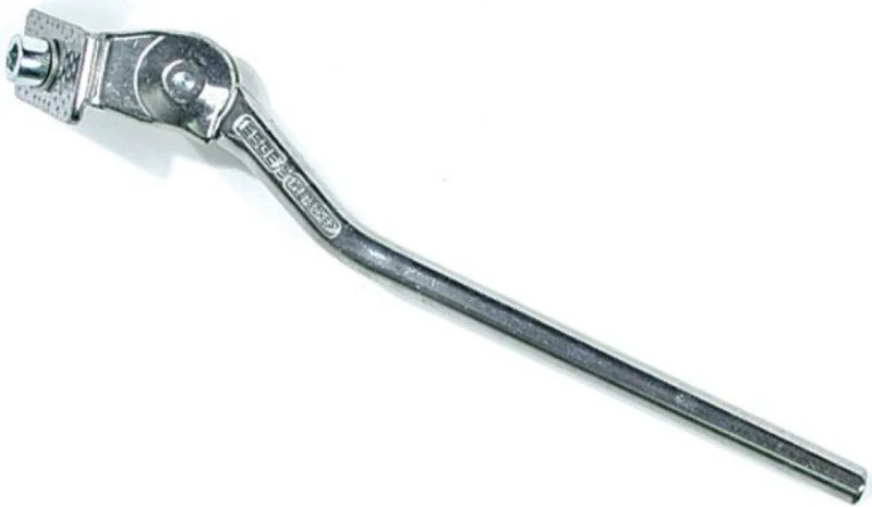 Pletscher Seitenständer ESGE 265 mm - Aluminium-Fahrradständer für 26 Zoll Fahrräder, inklusive M10x20 Innensechskantschraube und Federring, poliert, silber,