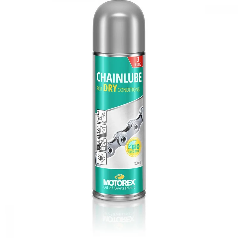 Motorex Chainlube Dry Conditions 300ml l weis - vollsynthetisches Kettenöl für trockene Bedingungen