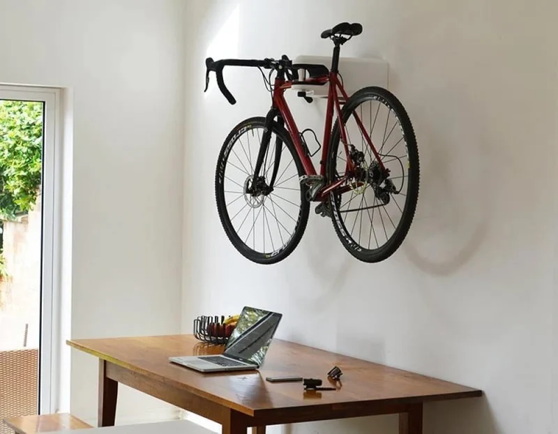 Hiplok AIRLOK Fahrrad-Wandhalterung mit Schloss - gehärteter Stahl - 30 Millimeter Sperrbolzen - Sold Secure Diamond - Innen Außen - grau