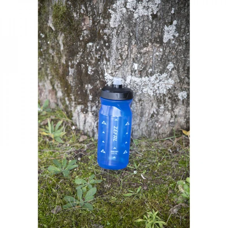 Zefal Trinkflasche Sense Soft 65, 650ml, transluzent blau, weiches Silikon-Mundstück, BPA-frei, spülmaschinengeeignet, ergonomisch, Höhe 206mm, Ø 74mm