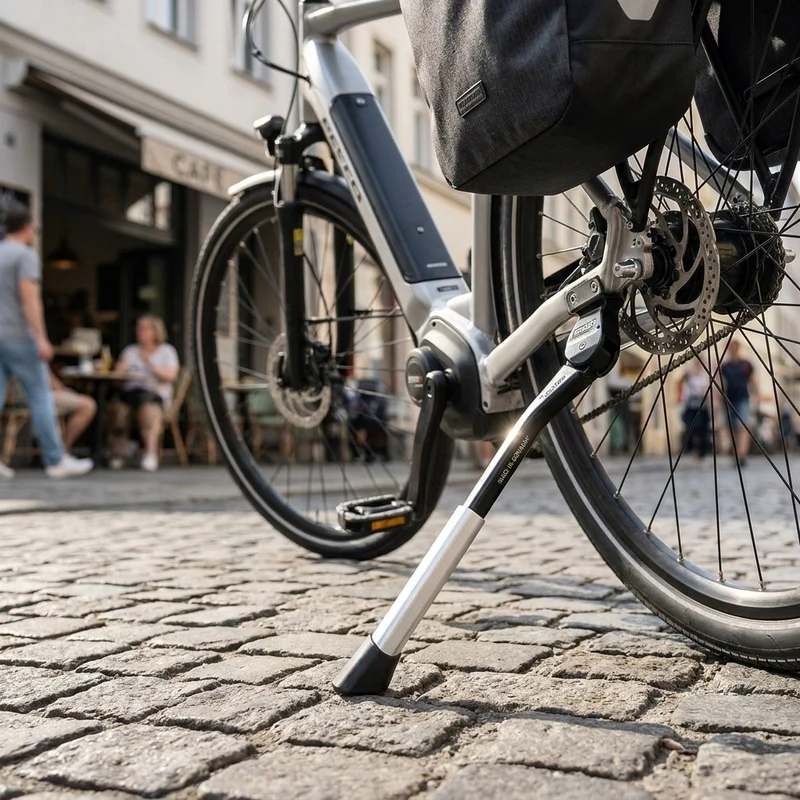Esge Seitenständer Fahrrad Optima Flex 20 bis 29 Zoll schwarz silber Erstmontage