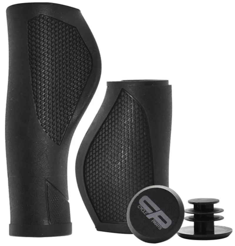 CP CycleParts Ergo Fahrradgriffe 119/77 mm - schwarz