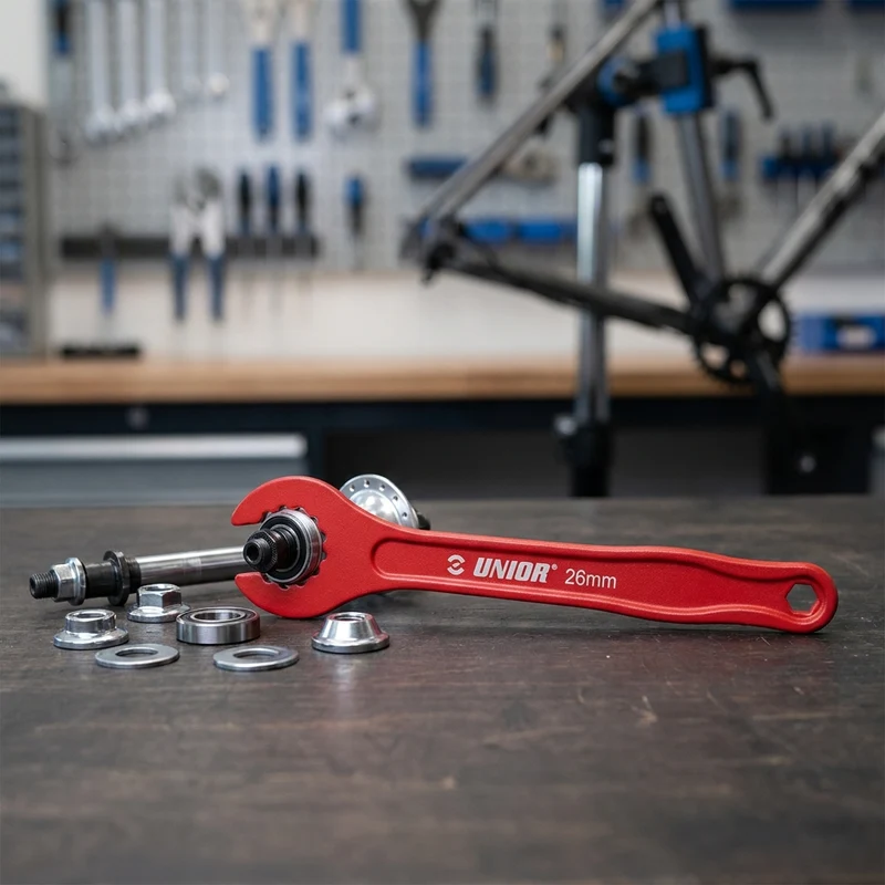 Unior 1617-2DP-US Konusschlüssel 26mm rot - Profi-Werkzeug für Fahrrad-Naben