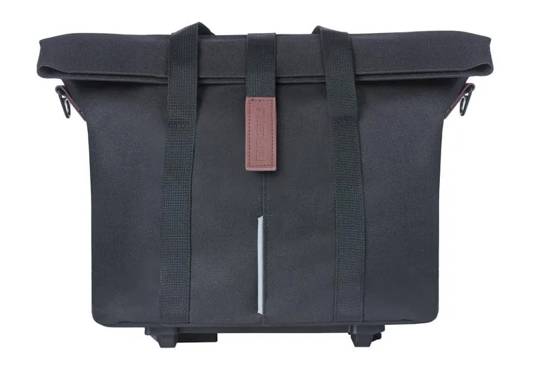Basil Adapterplatte City MIK 2.0-KF-Hook Einzeltasche 11 Liter - wasserabweisende Fahrrad-Handtasche mit MIK- & Klickfix-Adapterplatte - Reflektor 19x30 5x26 5 cm - Fahrradhandtasche