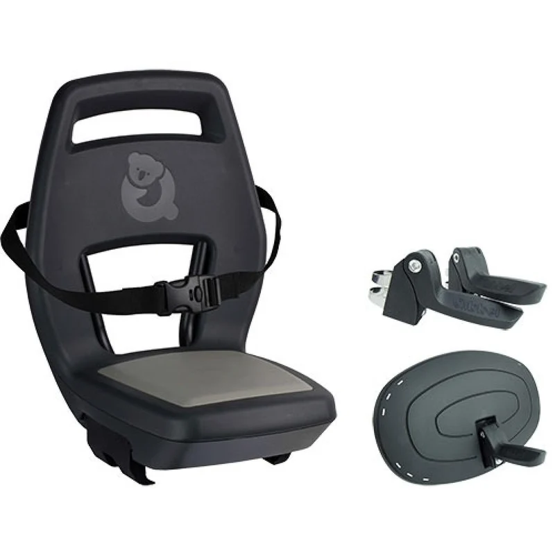 Widek Kindersitz QIBBEL 6+ JUNIOR bis 35 kg schwarz für Gepäckträger inkl. Fußstützen+Schutzplatten