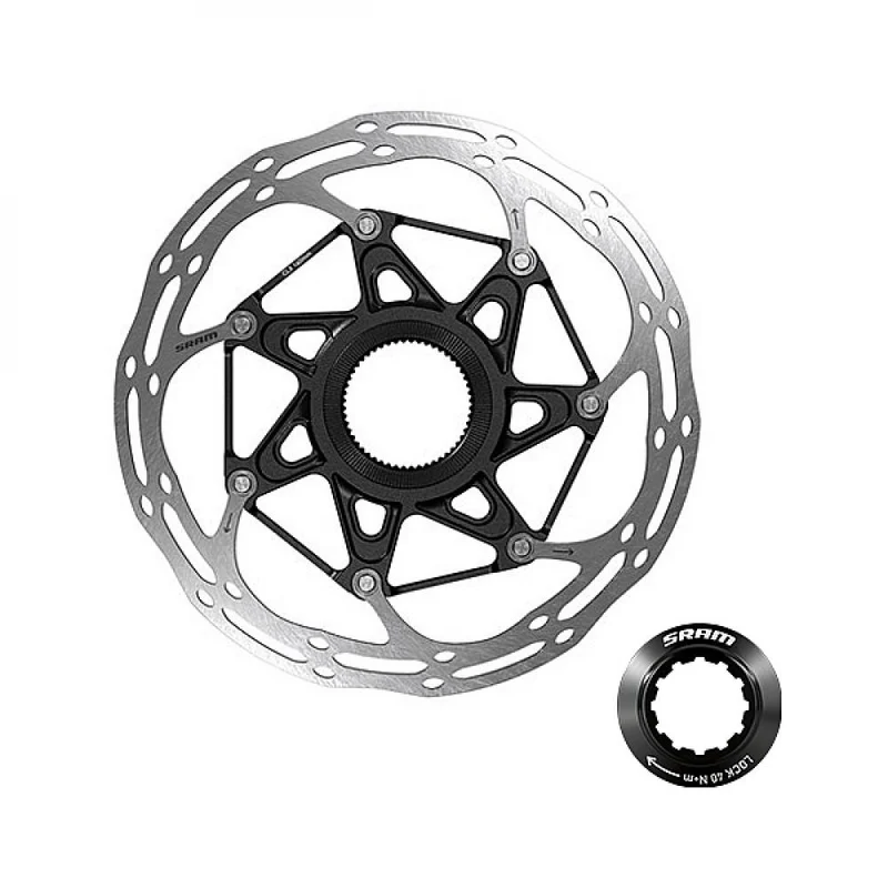 SRAM Centerline X Rounded 2-teilige Centerlock Bremsscheibe 140 mm - leise und präzise Bremsleistung