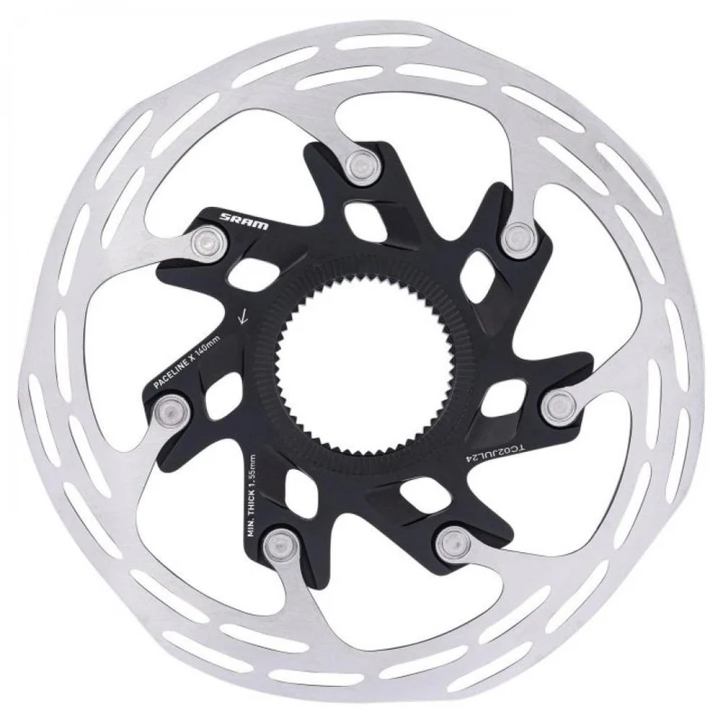 SRAM Bremsscheibe Paceline X 140 mm - leiser Hochleistungs-Rotor für Rennrad und Gravel - Scheibenbremse